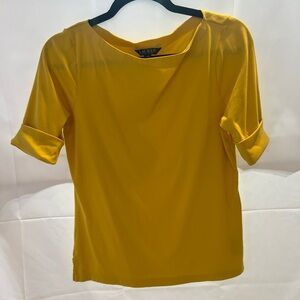 Lauren Women's Yellow Boatneck Top